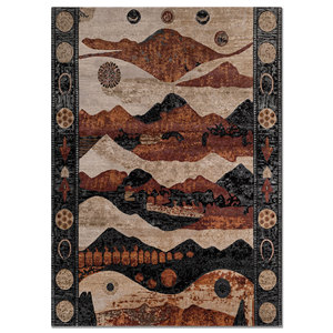 Whispers Desert Beige <b>Brown</b> Hand Knotted <b>Wool</b> Bamboo Silk Rugs Classic Rectangle AKWB-9068 for Home Use Abstract Hallway - Product Image 1