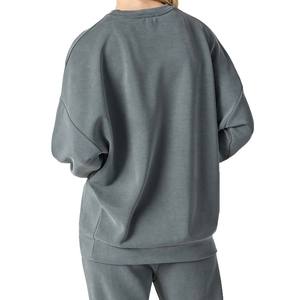 Mujer 2026 poliéster de gran tamaño/algodón Anti-retráctil 300g sudadera de lana pesada Venta al por mayor bordado decoración gota - Product Image 2