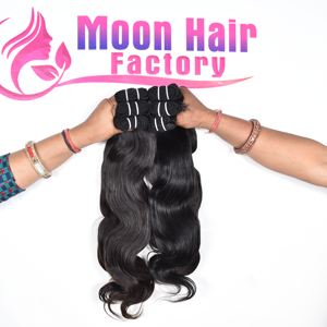 Cabello Humano Indio Virgen Remy con Ondas Corporales, Extensiones de Cabello con Puntas Sueltas, Estilo Natural, de Templo, para Exportación, Disponible para Pedidos en Línea - Product Image 5