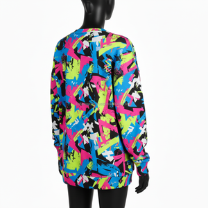 Sweat-shirt pour femmes en tissu polaire brossé 320GSM, design graphique multicolore, impression d'un logo personnalisé, sweat-shirts respirants pour femmes - Product Image 5