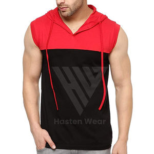 Unisex 100% Cotton <b>Sleeveless</b> Workout <b>Hoodies</b> For High Quality Custom Logo Workout Tank Top Summer Wear <b>Hoodies</b> - Product Image 6