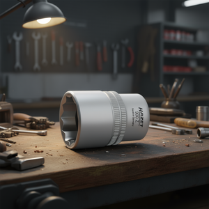 Hazet 1/2'' <b>12</b>-<b>Point</b> Square <b>Socket</b> with Traction Profile and Knurling - Product Image 3