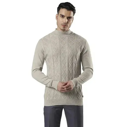 S sweter lengan panjang rajut Jacquard Pullover leher Crew baju pria Fashion rajutan pria Sweater 2021 kustom OEM ODM pria Anti