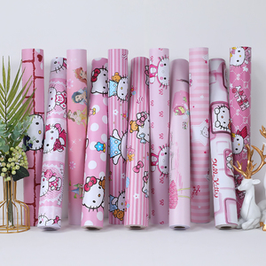 Papel pintado de <span class=keywords><strong>anime</strong></span> de vinilo PVC autoadhesivo fácil de instalar estilo moderno personalizado rosa brillante para la decoración del hogar del dormitorio de los niños - Product Image 1