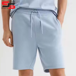 Pantalones cortos de hombre personalizados hechos en algodón poliéster francés Terry tela de color sólido con bolsillos laterales pantalón corto informal para correr - Product Image 5