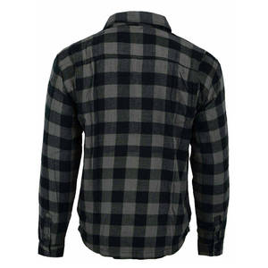 Chemises en flanelle 100 % coton pour hommes, noires et blanches, respirantes, anti-boulochage, séchage rapide, style streetwear, décontractées, personnalisables OEM, vente en gros - Product Image 4