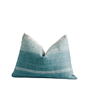 Profesional hecho a mano 100% Fundas de cojín Kilim de lana de lujo ligero patrón de rayas geométricas cuadradas indias para uso doméstico - Product Image 2