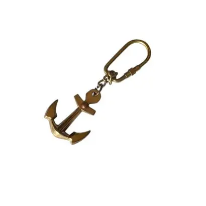 New Arrival Nautical Ship Anchor Key Chain Brass Shiny Polished Customized for Promotional and Corporate Gifts