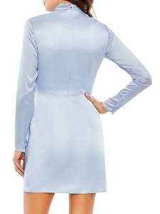 Robe de soirée vintage élégante de style fête, en crêpe, longueur genoux, droite, avec perles et sequins, soutien-gorge intégré, écologique - Product Image 5