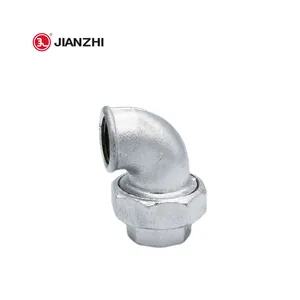 Jianzhi factory FM UL plumbing galvanized malleable pipe fittings BMI GI reducing BSPT NPT black pipe fittings MF Union