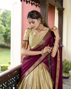 Meilleure qualité tissé à la main traditionnel indien Saree coton soie Paithani artisanat intemporel pour la fête célébrant le patrimoine - Product Image 3