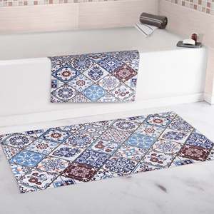 Tapis lavable géométrique RW4002 Trellis Navy de Rug Weavers, chenille lavable, 10 tailles, vente en gros, dropshipping - Product Image 5