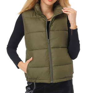 Chaleco acolchado para mujer, chaleco de invierno sin mangas, chaqueta aislante - Product Image 1