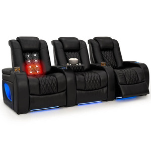 Nouveau canapé de cinéma maison en cuir pour une relaxation ultime - Charge USB-C/USB-A, éclairage LED RGB - Product Image 3