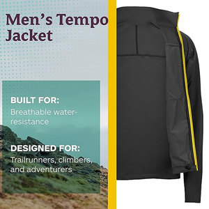 Coupe-vent softshell léger au design personnalisé pour hommes, confortable et décontracté, col montant, style de rue doux et chaud pour l'hiver - Product Image 3