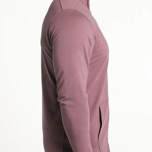 ชุดวอร์มแขนยาวออกแบบโลโก้ได้ตามต้องการสำหรับผู้ชายสำหรับใส่วิ่งจ๊อกกิ้งคอลูกเรือทรงสลิมฟิตมีซิปปิด - Product Image 2