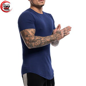 Camiseta deportiva 100% de algodón de alta calidad para hombre con manga corta Color sólido y cuello redondo Camiseta de calidad para hombre - Product Image 5
