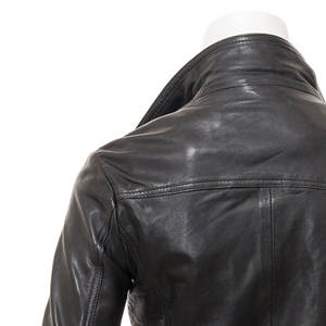 Latest Design Fashion <b>Women's</b> Satin Leather <b>Jacket</b> Breathable Waterproof Eco-Friendly Stylish Ladies Outwear for Sale - Product Image 3