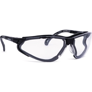 Terminator Xtra EN 166 Safety <b>Glasses</b> Black Frame Clear <b>Polycarbonate</b> Lenses by Infield Safety - Product Image 1