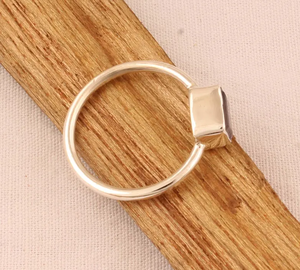925 Sterling Silver Handmade Ring Natural Amethyst <b>Emerald</b> Cut Gemstone Jewelry Fashionable Ring Gift for Mother - Product Image 4
