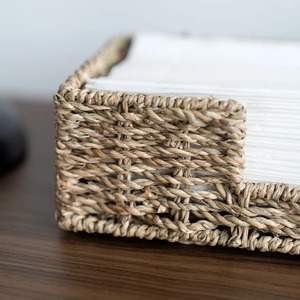 Porte-serviettes en herbe de mer, boîte de rangement artisanale, écologique, décoration naturelle pour la maison et la maison, vente en gros du Vietnam - Product Image 5