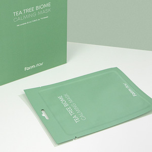 Corea Tea Tree bioma maschera per il viso lenitiva per la pelle rossa sensibile idratante foglio per la cura della pelle OEM ODM Private Label