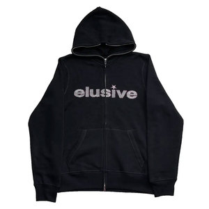 Venta al por mayor de sudaderas con capucha de diamantes de imitación con diseño personalizado de algodón mezclado personalizado sudaderas con capucha de diamantes de imitación - Product Image 4