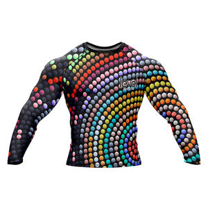 Camiseta de Compresión MMA en Oferta, Camiseta de Compresión con Logotipo Personalizado para Hombre, Protección UPF50+, Tejido Transpirable y Ecológico, Manga Larga, Secado Rápido, Deportiva - Product Image 1