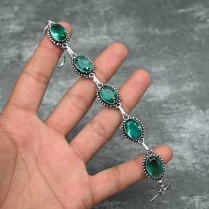 Aqua Apatite <b>Bracelet</b> 925 Sterling Silver Handmade Gemstone Jewelry Elegant Gift For Women Her - Product Image 4