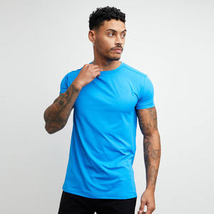 Ropa de gimnasio para hombre, camiseta de fitness de manga corta con patrón sólido transpirable, camiseta de respiración ajustada para correr - Product Image 6