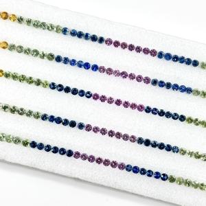 Pierres précieuses rondes de saphir multicolore naturel de 3 mm, taille brillant, qualité de nettoyage des yeux, facettées, pierres précieuses en vrac par fournisseur en gros - Product Image 1