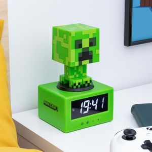 For Minecraft Creeper Icon <b>LED</b> Light Modern Style <b>Digital</b> Alarm <b>Clock</b> with Square Design - Product Image 1