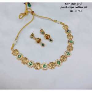ชุดสร้อยคอพร้อมต่างหูประดับเพทายเฮอริเทจ โพลกี้ ชุบแพลตตินั่ม 18K ทำจากทองเหลือง เหมาะสำหรับเจ้าสาว งานหมั้น งานแต่งงาน และงานเลี้ยง - Product Image 3