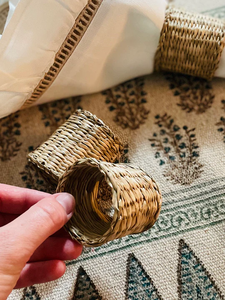 แหวนผ้าเช็ดปากทำจากหญ้าทะเลวัสดุเป็นมิตรต่อสิ่งแวดล้อมสำหรับตกแต่งบ้านและเครื่องใช้บนโต๊ะอาหารขายส่ง - Product Image 6