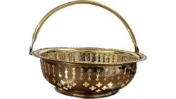 Cesta de Metal de latón con forma de cuenco tradicional, cesta de flores de Pooja decorativa multiusos, almacenamiento y regalo - Product Image 4