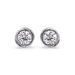 Boucles d'oreilles délicates à clous en diamant rond de 0,30 ct, diamant de laboratoire en platine, pour usage quotidien, cadeau - Product Image 3
