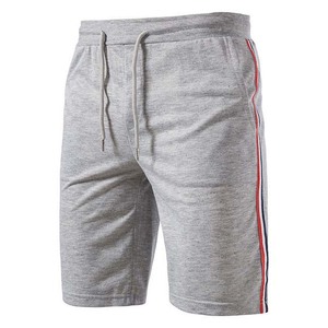 2024 nuevos pantalones cortos de verano Casual Color sólido cómodo algodón hombres pantalones cortos cordón hombres rayas High Street Running Shorts hombres - Product Image 3