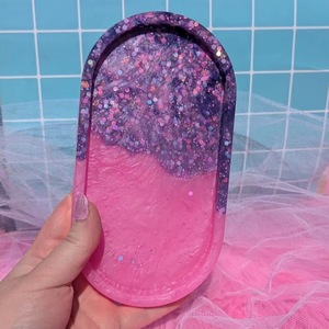 Resin Decorative <b>Tray</b> in Multiple Colors Cosmetic Organizer Home Decor Oval Resin <b>Tray</b> Vanity <b>Tray</b> High Quality - Product Image 3