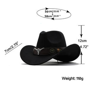 Nuevos sombreros de vaquero de cuero al aire libre para hombres de vaquero occidental personalizados Sombreros de vaquero en cuero genuino Sombreros de moda al por mayor - Product Image 6