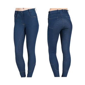 New Design Equestrian Clothing on 4 Way <b>Stretch</b> <b>Denim</b> Jodhpurs Pants Custom Manufacturing Stylish Horse Riding Breeches - Product Image 5