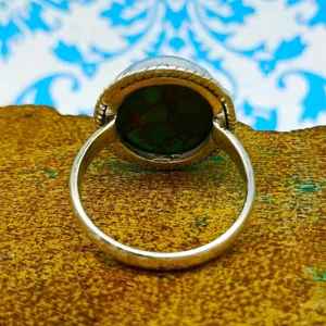 Top Vente 925 Sterling Silver Fine Rings Femmes À La Main Belle Vert Cuivre Turquoise Cabochon GIA Certifié Mariages - Product Image 4