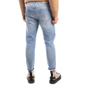 Échantillon Hommes Slim Fit Jeans Trou au genou Pantalons Shabby Badge Art Patches Skinny Jeans Pantalons Slim - Product Image 2