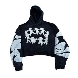 Sudadera con Capucha Personalizada para Hombre, Estilo Urbano, Invierno, Impresión Digital, Lavada, Gruesa, Ajuste Regular - Product Image 3