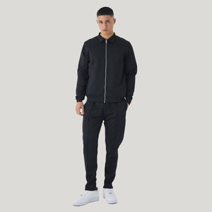 ชุดวอร์มลำลองสำหรับผู้ชายชุดวิ่งจ๊อกกิ้งคอตตอน100% สกรีนพิมพ์โลโก้ปกติชุดวอร์มคอปกมีซิป - Product Image 4