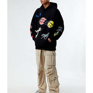 Sudaderas con Capucha de Forro Polar para Invierno, Impresión de Logotipo Personalizado, Capucha con Diseño 3D, Técnica de Teñido Liso, Sudaderas Estampadas para Hombre - Product Image 4