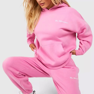 Conjunto Deportivo de Invierno para Mujer con Capucha, Cómodo, al por Mayor, Talla Adulto, Diseño de Letras Moderno - Product Image 6
