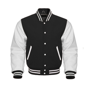 Wholesale Your Custom Logos Embroidery Baseball <b>Leather</b> Sleeves Plain Streetwear Letterman for Men Women Varsity <b>Jackets</b> - Product Image 5