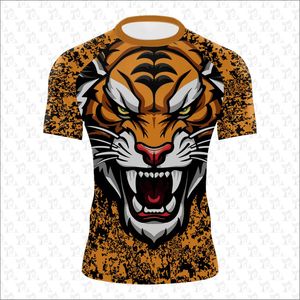 Rash Guard Bjj แห้งเร็วการออกแบบที่ดีที่สุด Jiu Jitsu Rash Guards แขนสั้นโลโก้ที่กําหนดเองและขนาด MMA Rash Guard สําหรับผู้ชายขายส่ง - Product Image 3