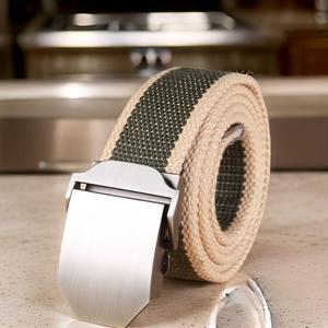 BLT30 A9 lona moda Casual al aire libre tela tejida cinturón de cuero para hombre Cinturón marrón Braind hebilla hombres cinturón personalizado hebillas lona - Product Image 5