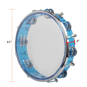 ขายส่งเครื่องดนตรีไม้สีทึบ Tambourine ไม้อเนกประสงค์ขนาด 14 กลอง Tambourine - Product Image 2